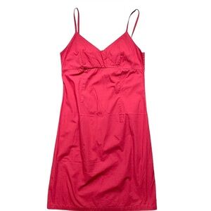 H&M Hennes Women's Mini Dress Sleeveless Straight Fit Y2k 2000's 90s Red Size 8